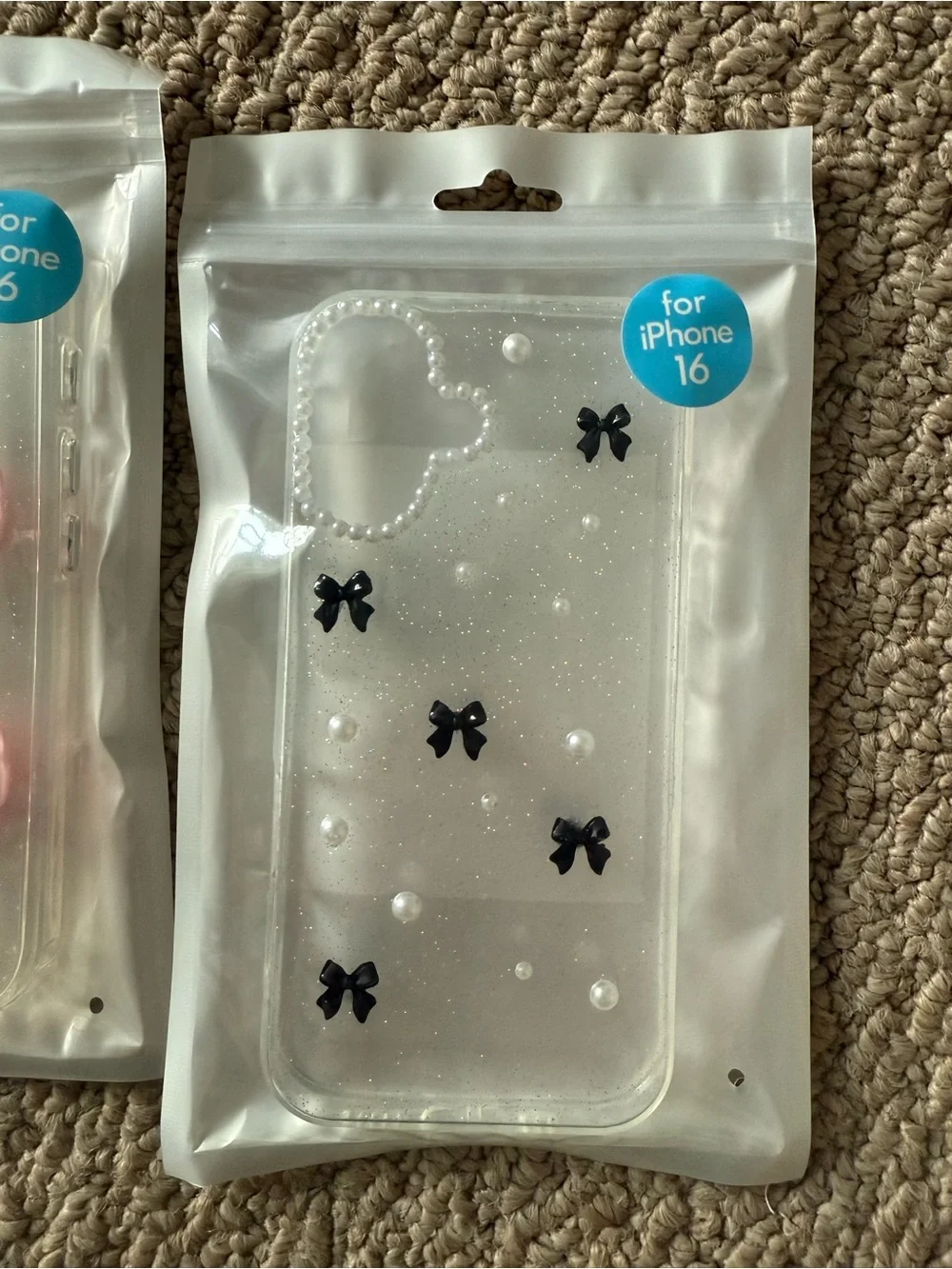 Set of 2 Clear iPhone 16 Case with Bows - Accessories